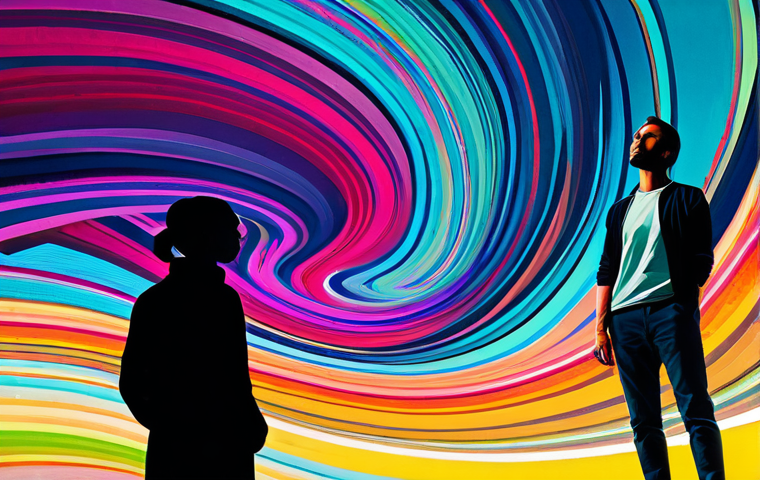 Subconscious Exploration**

"A dreamlike landscape with swirling colors and abstract shapes, evoking a sense of nostalgia and wonder, fully clothed figures are silhouetted in the foreground, gazing at the scene, digital art, vibrant colors, perfect anatomy, correct proportions, natural pose, well-formed hands, proper finger count, natural body proportions, safe for work, appropriate content, fully clothed, family-friendly, professional."

**