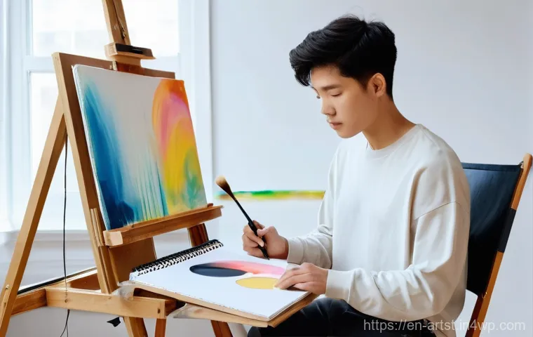 AI 아트의 문화적 차별성 - **Prompt:** A diverse group of three young adults (two females, one male, all in their early to mid-...